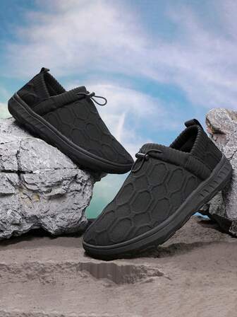 Solid Color Sporty Cargo Style Women Elastic Band Slip-On Sneakers, Slouchy Convenient Casual Shoes For Short Trips, Driving, Walking