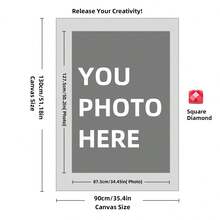 Customized Diamond Painting Set, DIY Personalized Pictures, 5D Diamond Art, Adult Customized Gift, Home Wall Decoration (Round Diamonds, 11.7x11.7 Inches/30x30 Cm), Diamond Painting Art Set - Multicolor - View 142