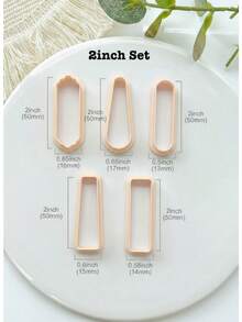 5Pcs Basic Polymer Clay Cutters Set, Essentials Clay Earring Cutters For Polymer Clay Jewelry Making, Polymer Clay Stud Earring Making Tool, Clay Jewelry Making Kit, Made By PLA - Basic - View 10