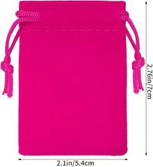 2025Nydotd 100pcs 2 X 2.8 Inch Black Velvet Cloth Jewelry Pouches Velvet Drawstring Bags Christmas Candy Gift Bag Pouch For Wedding Favors Gifts, Event Supplies Party Favors - 混合色 - 查看 2