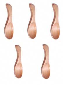 2pcs Mini Wooden Spoons - Kitchen Supplies Perfect For Condiments, Sweeteners, And Ice Cream - Short Handle Easy To Hold - Small Kitchen Tool For Daily Use (There May Be Color Differences When Shooting Light Issues),School Supplies - Multicolor - View 11