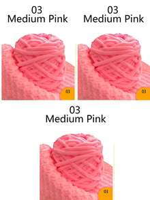 1/3pcs Chunky Chenille Yarn For Knitting, 1 Ply Jumbo Ice Yarn Bulk 100g Skeins, Soft DIY Crochet Thread For Blankets, Slippers, Hats, Scarves Handmade Craft Supplies Christmas Gift - Multicolor - View 52