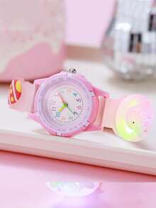 1pc/Set Casual Cartoon Cute Sweet Fresh Candy Color Adorable Little White Rabbit Silicone Watch, Preferred By Teenagers And Students, Year-End Promotion, Promotion, Online Exclusive - Multicolor - View 5