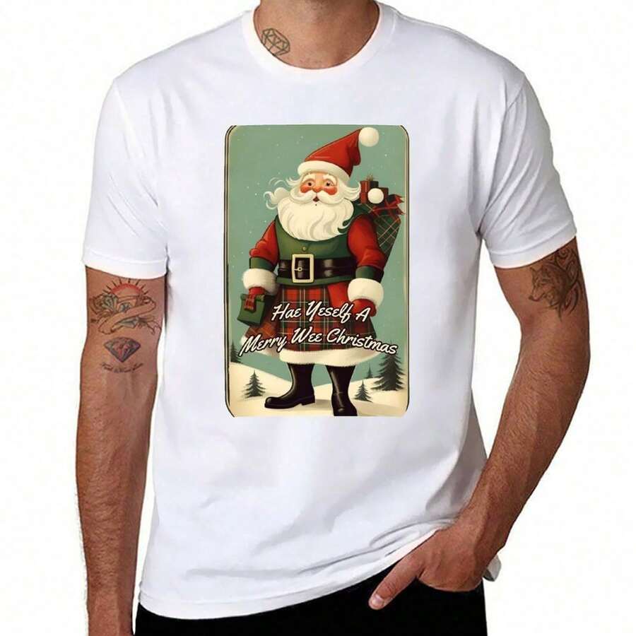 Hae Yeself A Merry Wee Christmas (#06) [Create a set!] T-Shirt t shirt man casual essential t shirt T-Shirt - Blanc - Voir 1