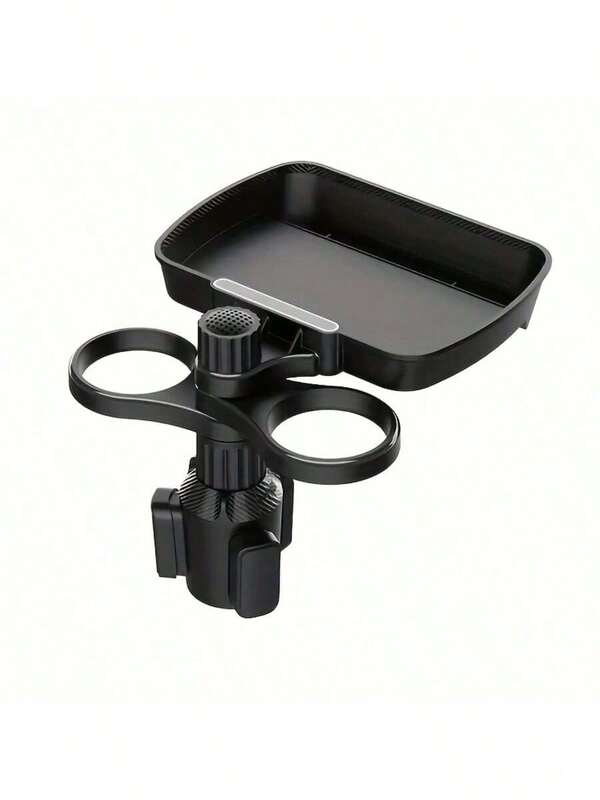 Soporte para vasos de coche multifunción actualizado, expandible para sostener 3 vasos, soporte de coche con base extensible, estable y antideslizante, soporte para vasos de coche giratorio 360°- Mantenga sus bebidas y alimentos organizados, con aromaterapia incorporada
