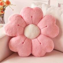 1pc, Daisy Flower Plush Pillow - Comfortable And Cute Bed And Sofa Decorative Cushion, White/Pink Soft Fabric Floor Seat Cushion, 13.7inch Piece, No/3 Piece Set - 粉紅色單件 - 查看 13