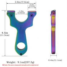 1 Set Outdoor Hunting Straight Stainless Steel Slingshot Kit, Includes 2 Custom Rubber Bands + 3 Splatter Target Papers, Outdoor Shooting Practice And Competition Slingshot Equipment