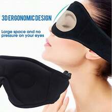 Antifaz para Dormir con Bluetooth Música Ajustable Suave para Viajes y Descanso Negro producto relax inteligente tecnología accesorios viaje sueño - Negro - Ver 2