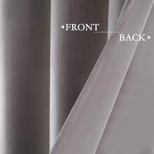 White 54 Inches Long - Grommet Thermal Insulated Window Treatment Bedroom, Filtering Set Of 2 Panels, Popular Window Decor - 灰色 - 查看 4