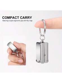 1pc Stainless Steel Mini Folding Nail Clipper With Keychain - Portable Sharp Toe & Finger Nail Trimmer, Gift For Birthday, Holiday, Christmas, New Year - Multicolor - View 12