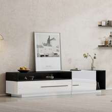 Television Stands & Entertainment Centers - Black White - View 1