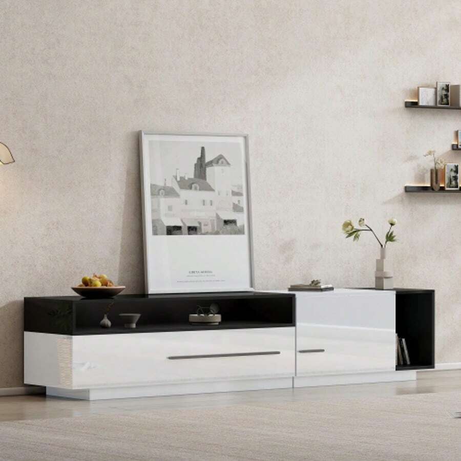 Television Stands & Entertainment Centers - Black White - View 1