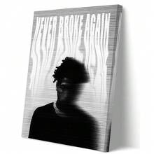 1pc, Hip-Hop Rap Pop Singer Wall Art,Pop Albums Vibrant A Stylish Bachelor Party Decor Room,Popular Songs Style Aesthetic,Black And White Vintage Poster Printing, Minimalism Canvas Painting, Suitable For Home Decoration,Bar Cart,Cafe, Patio,Birthday Gift,Living Room, Bedroom, Living Room, Home Office, Bathroom Decoration, The Perfect Gift For Your Friends,Wall Decoration20*28 Inch, Unframed