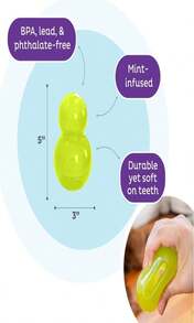 Outward Hound Double Snoop Interactive Treat Dispensing Dog Toy, Puzzle Ball Slow Feeder For Medium To Large Dogs, Mint-Scented For Mental Stimulation &Amp; Boredom Relief, 6-Inch - 白色 - 查看 3