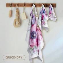 3D Coral Gris y Blanco Toalla, 15x 22 Pulgadas - Toalla de mano de 12x18 - Ver 6