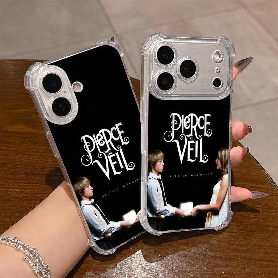 P-Pierce Band Phone Suitable 17 16e 16 15 14 13 12 11 Pro X XR XSMAX 8 Plus Anti Fall Transparent Soft Back Cover, Shockproof Cover, Anime Style, Durable Material, Printed, Anime Lovers, Music Fanschristmasfall Phone Casephone 17halloween Accessories - 混合顏色 - 查看 1