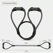 WEST BIKING Cadenas de vélo portable à double tête avec câble en acier et serrure à code 2-en-1 pour vélos et scooters - Noir - Voir 9