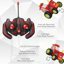 Crazy Jumping Car Toy, Remote Control Stunt Car With Music And Lights, Rechargeable Radio Remote Control Rocking Car Toy, Teen Christmas And Birthday Gift - Multicolor - View 3