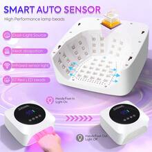 Rechargeable UV LED Nail Lamp, Portable Wireless UV Nail Lamp With LCD Display, Auto Sensor, 3 Timer Settings And Smart Sensor Nail Dryer, Detachable Bottom - EU C Type Plug(220-240V) - View 3