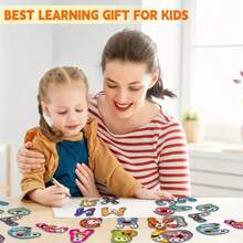 26 liter magnetycznych, odpowiednie dla dzieci w wieku 3+ lat, magnetyczne naklejki z alfabetem, zabawka z tablicą do rysowania, zabawka do nauki ortografii dla przedszkolaków, duże i małe litery alfabetu na lodówkę - Wielokolorowe - Zobacz 11