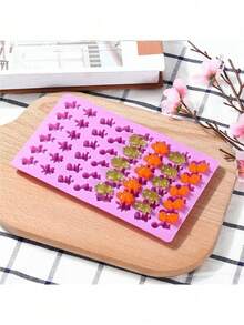 1-Piece Mini Silicone Gummy Chocolate Mold, Including Heart-Shaped, Fruit Shaped, Teddy Bear Shaped, Rabbit Shaped, Dinosaur Shaped, Used For Making Gummies, Candies, Chocolates, And Small Ice Cubes, Non Stick, Suitable For Christmas, New Year, Valentine's Day - Multicolor - View 8