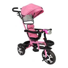 Triciclo 5 En 1 Evolutivo Infantil Con Asiento 360° Y Luces - Rosa - Ver 1