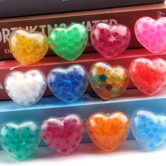 24 piezas de juguetes Squishies en forma de corazón para el Día de San Valentín, con pelotas de estrés, regalos de fiesta para niños y adultos, juguetes sensoriales de estrés y apretón, sistema de recompensas en el aula, rellenos de bolsas de golosinas, regalos del Día de San Valentín, variedades surtidas