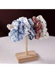 1pc Multi-Functional Wooden Display Stand, Suitable For Jewelry And Accessories, Men/Women Watch Holder, Organizer For Scrunchies, Headbands, And Keychains, Jewelry Rack For Earrings, Scrunchies, Accessories - 彩色 - 查看 7