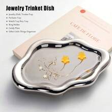 Jewelry Dish For Women, Jewelry Tray Trinket Dish, Cloud Jewelry Holder Plate, Watch Keys Tray Ring Dish Holder For Mother's Day/Christmas/Thanksgiving/Birthday Gift(Silver) - Silver - View 4