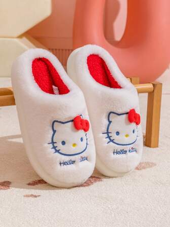  Zapatillas de estar por casa lindas de Sanrio para niñas, zapatos planos casuales, pantuflas cálidas para adolescentes