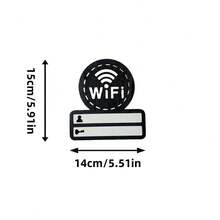 1pc Creative Wooden WiFi Account & Password Sign, Writable Home Network Signboard, Suitable For Home, Living Room, Office, Bar, Cafe, Restaurant, No Electricity Required - Black - View 7