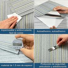 12/24 Stücke Luxus Vinyl Bodenfliesen, dick & langanhaltend, Anti-Teppich Textur selbstklebende PVC Vinyl Bodenaufkleber, wasserdicht & abriebfest, einfach anzubringen, geeignet für Küche, Bad, Wohnzimmer, Schlafzimmer, Flur, Arbeitsplatte, Möbel & Wanddekoration, hochwertig, elegante dekorative Oberfläche, schnelle DIY Innenraum Boden- & Wandrenovierung