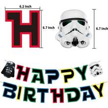 StarWars New Birthday Theme Party Decorations: Birthday Banner, Cake Topper, Balloon Set - Multicolor - View 4