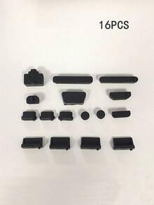 16pcs Universal Laptop Dust Plugs, Dust Protection Covers For USB, HDTV, RJ45, SD Card Slots, Compatible With Laptops, Phones And Tablets - No Battery Required