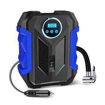 CARSUN 150 PSI Corded Portable Car Tire Inflator Pump With LED Light, Auto Shut Off, Fast Inflation For Cars, Bicycles, Motorcycles, Balls And More