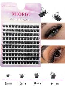 120 Clusters DIY Personal Eyelashes, Volume D Soft And Natural Artificial Eyelashes, Personal 8-14mm DIY Eyelash Extension, Making Eyelashes Thicker And Curled,Birthday, Party, Valentine's Day Gifts - Black - View 9