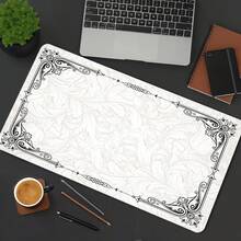 XXL Ornate Floral Vintage Gaming Mouse Pad - Desk Mat With Non-Slip Rubber Base, Stitched Edges & Smooth Surface For Office, PC Gaming, Keyboard & Mouse - Elegant Desk Decor Gift For Gamers, Men, Women, Mouse Pads For Desk - 80x40cm(31,4x15,7in) - Xem 1