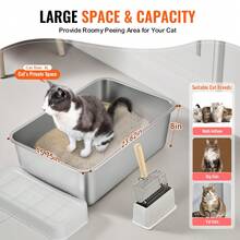 Cat Litter Box Enclosures - Silver - View 5