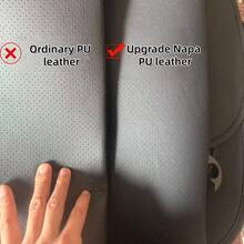 1pc Or 2pcs NAPA PU Leather Car Seat Cushions/Covers, Wrap-Around Car Seat Protectors Made With Upgraded Nappa Leather To Reduce Wrinkles, Suitable For Front Car Seats With Side Flaps.