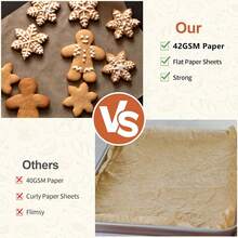 9 X 13inch 50/200 Sheets Pre-Cut Parchment Baking Paper, Unbleached Non-Stick Baking Paper Baking Tray - Suitable For Baking And Cooking, BBQ, Air Fryer And Steam - Non-Stick, Non-Greasy