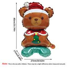 1 pieza Decoraciones navideñas, globos, decoraciones de fiesta, decoraciones navideñas, decoraciones hermosas de fondo para decoraciones de fiesta, globos de cumpleaños, globos mate de papel de aluminio para Papá Noel, decoraciones navideñas - Multicolor - Ver 15