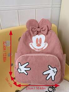 Disney Mickey & Minnie Children's Backpack, Fashionable Street-Style Backpack, Cartoon Student Bag, Multi-Function Storage Bag, Travel Bag, Christmas Gift Handbag, Shopping & Party Storage Bag - Backpack - View 4