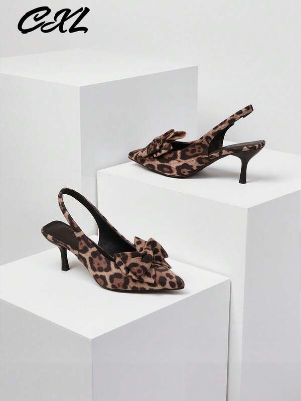 أحذية كعب عالي بنقشة نمر أنيقة وجذابة مع ربطة على الكاحل، مناسبة لعيد الحب، عيد الميلاد، المواعيد، التسوق، التنقل، الحفلات