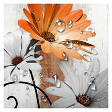 Rustic Farmhouse Shower Curtain, Farm Orange Daisy Floral Fall Flowers And Butterfly On Country Wooden Autumn Shower Curtain For Bathroom, Yellow Grey Gray Red Gold Curtain With 12PCS Hooks, 47X70IN - 多色563 - 查看 4