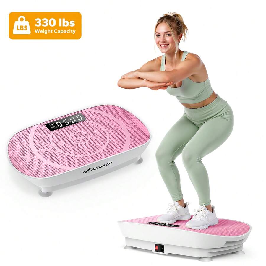 MERACH Vibration Plate, Whole Body Workout Powerful Quiet Vibration Plate Exercise Machine For Weight Loss And Shaping, Auto Or Manual Speed Control, Built-In Bluetooth Speaker - View 1