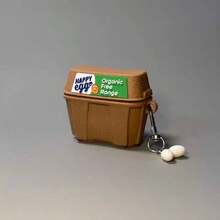 1-Pc Apple Earphone Case, Egg Box Style, With Egg Charm, Compatible With All AirPodsmodels (1/2, 3, 4, Pro, Pro 2, Pro 3) - Multicolor - View 15