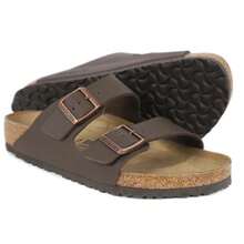 Birkenstock Unisex Arizona Sandals Soft Footbed - DARK BROWN - View 1