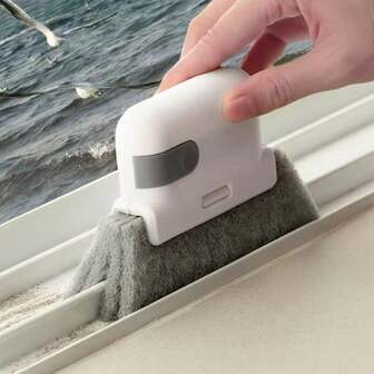 2-In-1 Window Cleaning Brush, Multifunctional Groove Cleaning Brush For Home, Window Track Cleaner For Sliding Windows And Doors, Window Sills, Tile Grooves, Venetian Blinds, Car Vents, Keyboards, Small Space Cleaning Kit