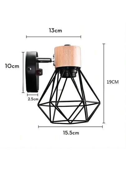 Chinese Retro Minimalist Bar/Hallway/Courtyard Creative Bedside Wand Lamp, Wooden Lighting Fixture view 11