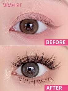 96片/包 动物系列 - 老鼠系列 - 活泼圆眼 PLUS 大包装老鼠系列假睫毛，LC 卷翘单眼皮友好型，适合初学者和眼皮下垂者，逼真分段浓密卷翘睫毛，MR.WISH 假睫毛 - LC - 查看 3